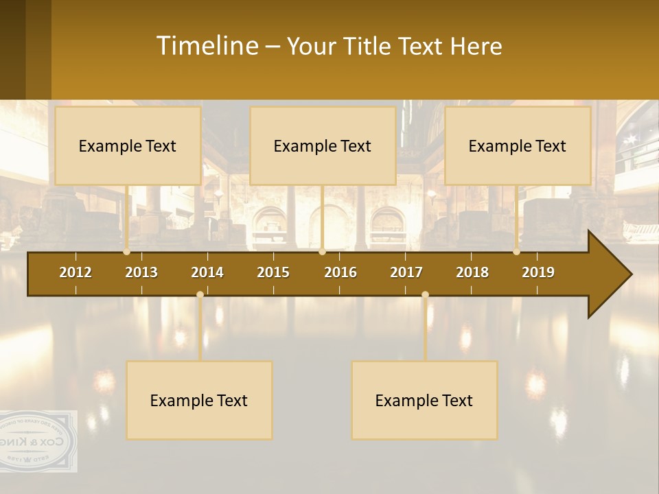 A Large Building With A Pool In The Middle Of It PowerPoint Template