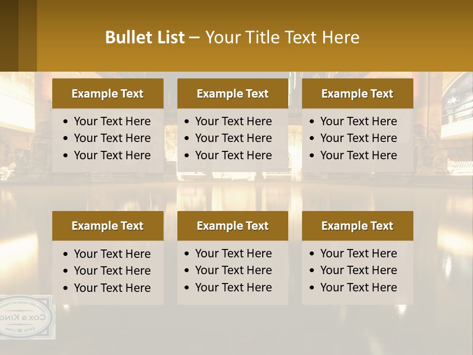 A Large Building With A Pool In The Middle Of It PowerPoint Template