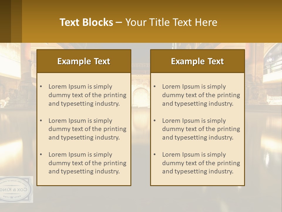 A Large Building With A Pool In The Middle Of It PowerPoint Template