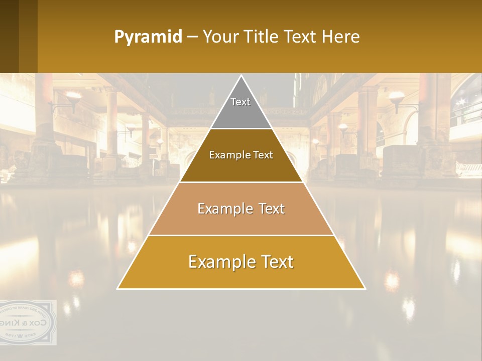 A Large Building With A Pool In The Middle Of It PowerPoint Template