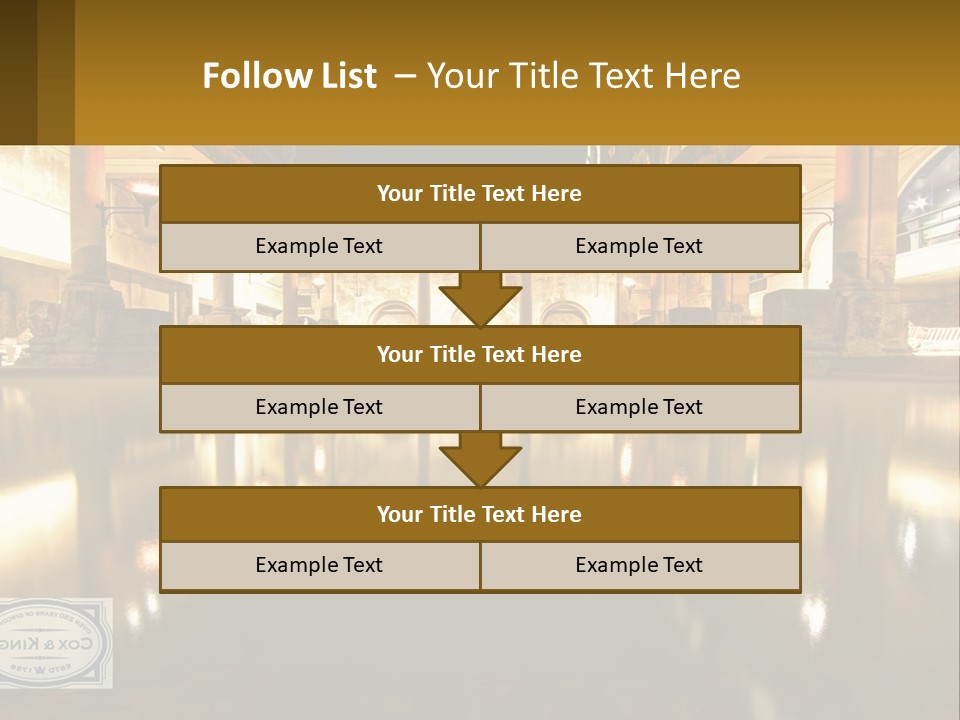 A Large Building With A Pool In The Middle Of It PowerPoint Template