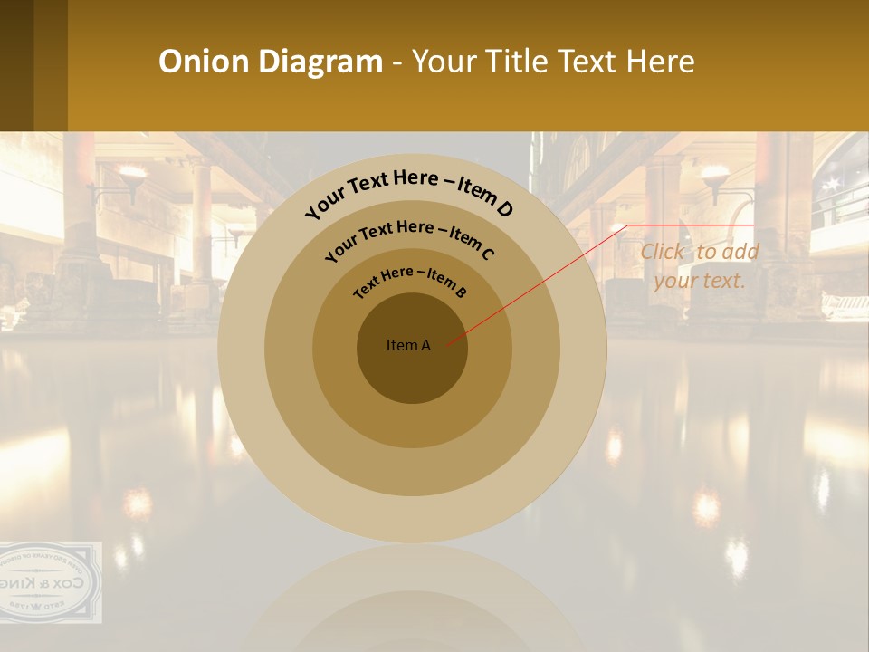 A Large Building With A Pool In The Middle Of It PowerPoint Template