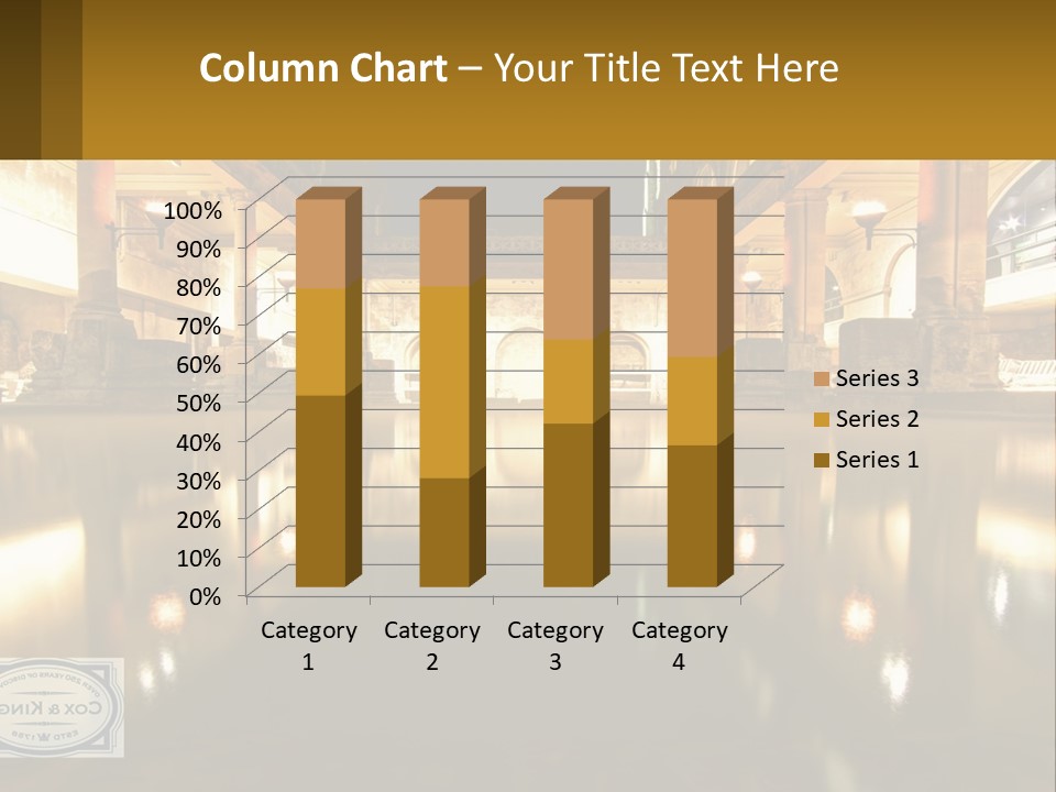 A Large Building With A Pool In The Middle Of It PowerPoint Template