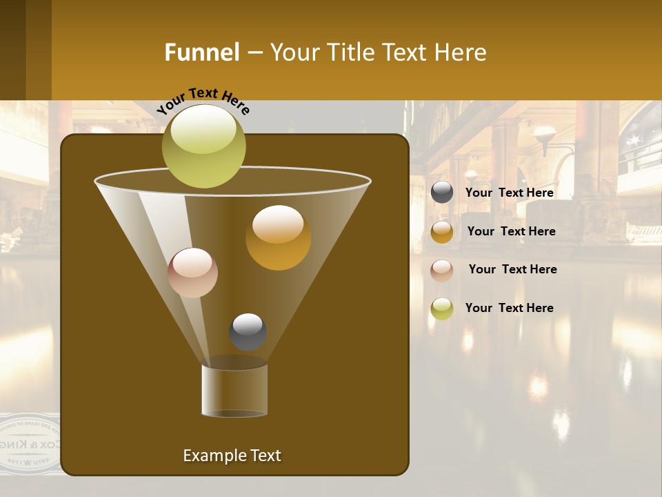 A Large Building With A Pool In The Middle Of It PowerPoint Template