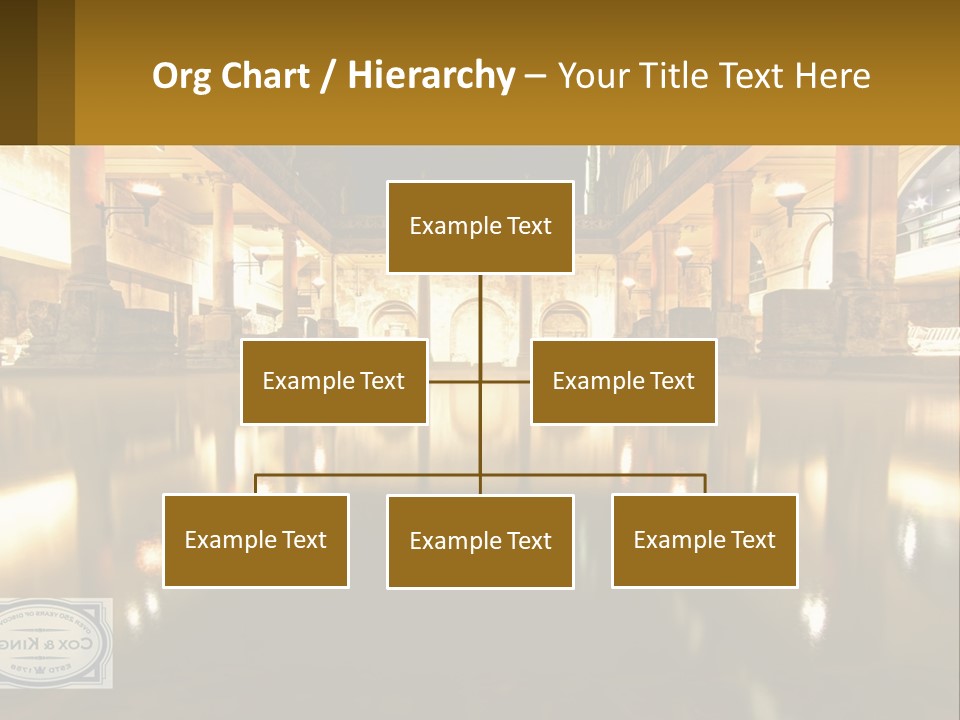 A Large Building With A Pool In The Middle Of It PowerPoint Template