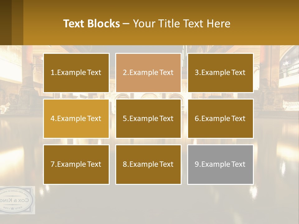 A Large Building With A Pool In The Middle Of It PowerPoint Template