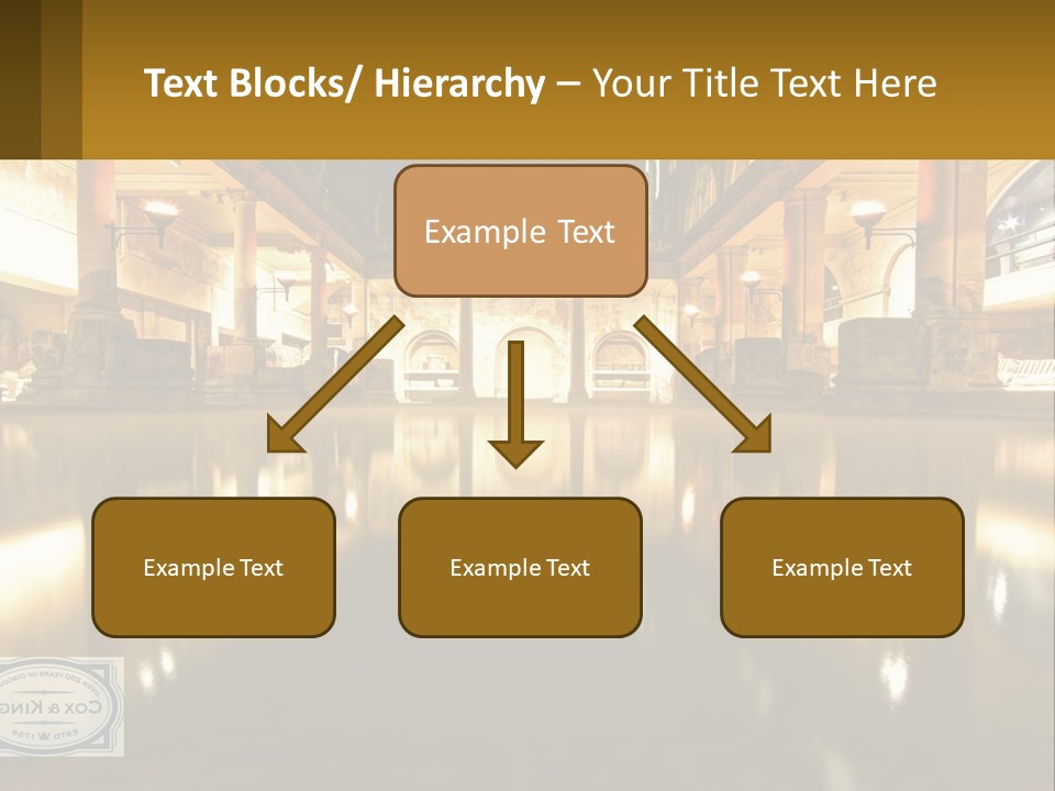 A Large Building With A Pool In The Middle Of It PowerPoint Template
