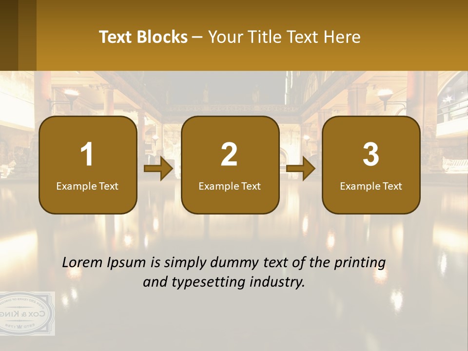 A Large Building With A Pool In The Middle Of It PowerPoint Template