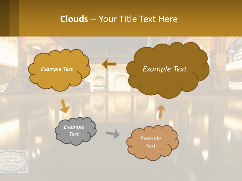 A Large Building With A Pool In The Middle Of It PowerPoint Template