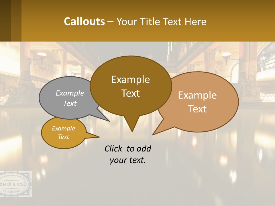 A Large Building With A Pool In The Middle Of It PowerPoint Template