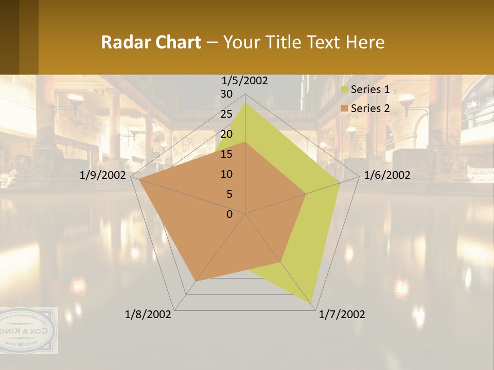 A Large Building With A Pool In The Middle Of It PowerPoint Template