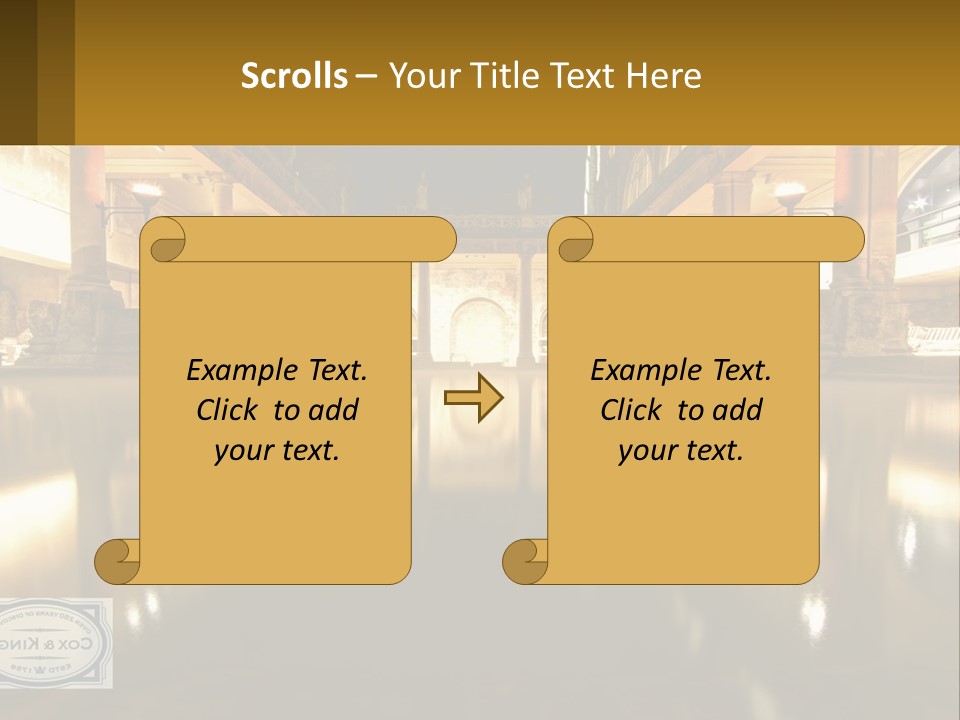 A Large Building With A Pool In The Middle Of It PowerPoint Template