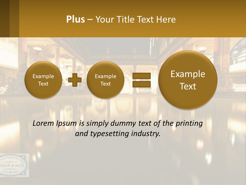 A Large Building With A Pool In The Middle Of It PowerPoint Template