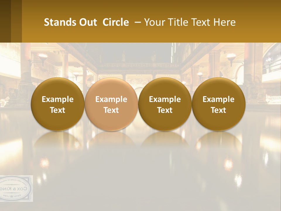 A Large Building With A Pool In The Middle Of It PowerPoint Template