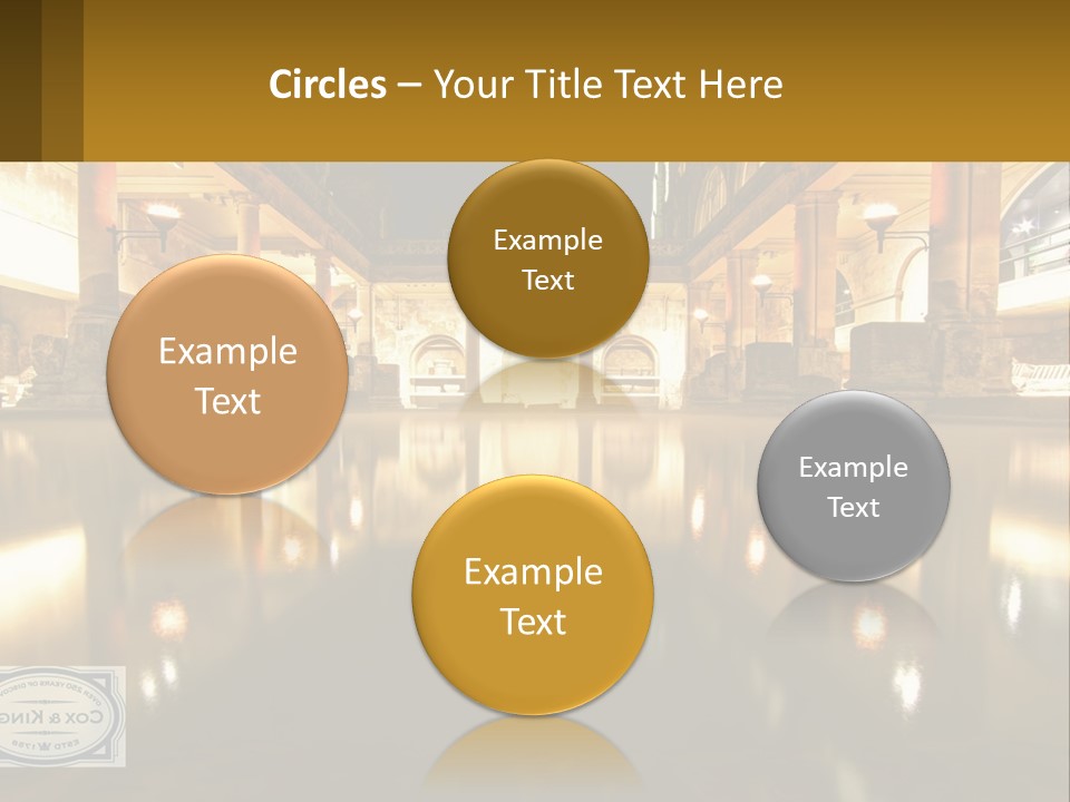 A Large Building With A Pool In The Middle Of It PowerPoint Template