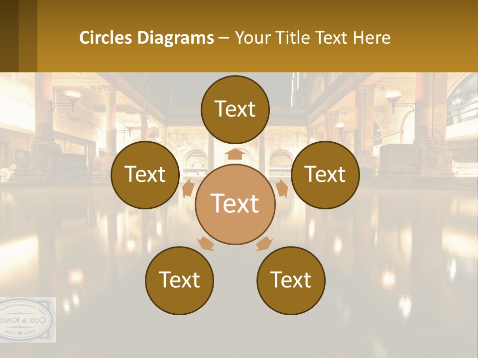 A Large Building With A Pool In The Middle Of It PowerPoint Template