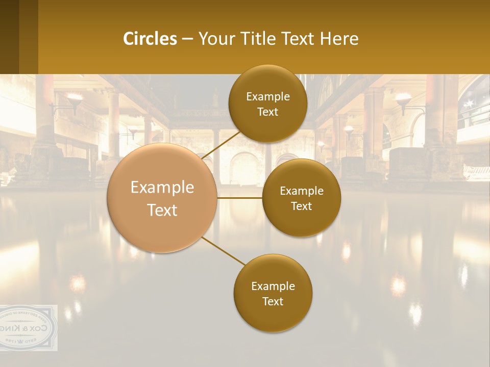 A Large Building With A Pool In The Middle Of It PowerPoint Template