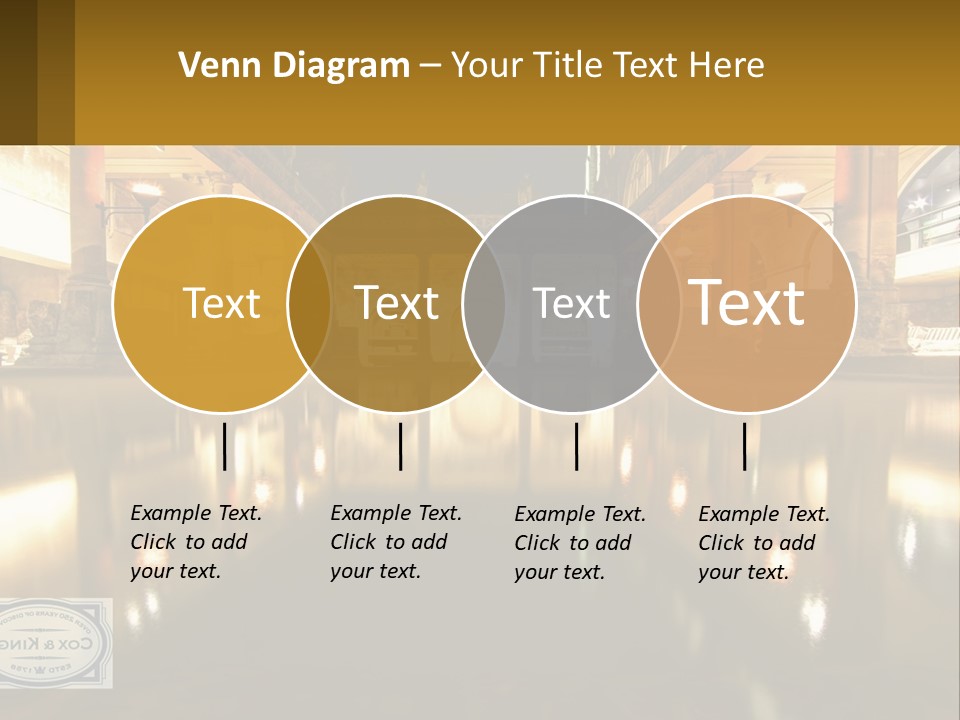 A Large Building With A Pool In The Middle Of It PowerPoint Template