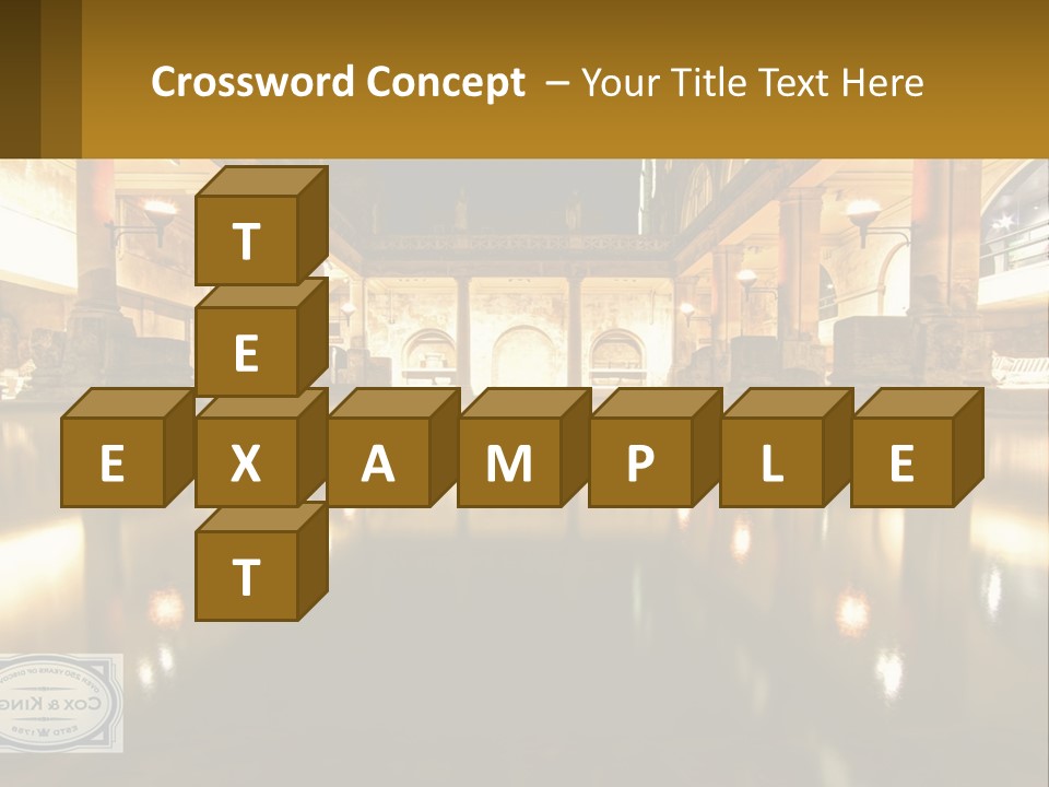 A Large Building With A Pool In The Middle Of It PowerPoint Template