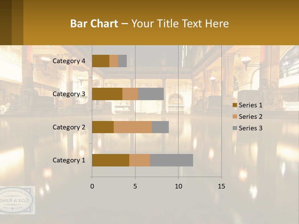 A Large Building With A Pool In The Middle Of It PowerPoint Template