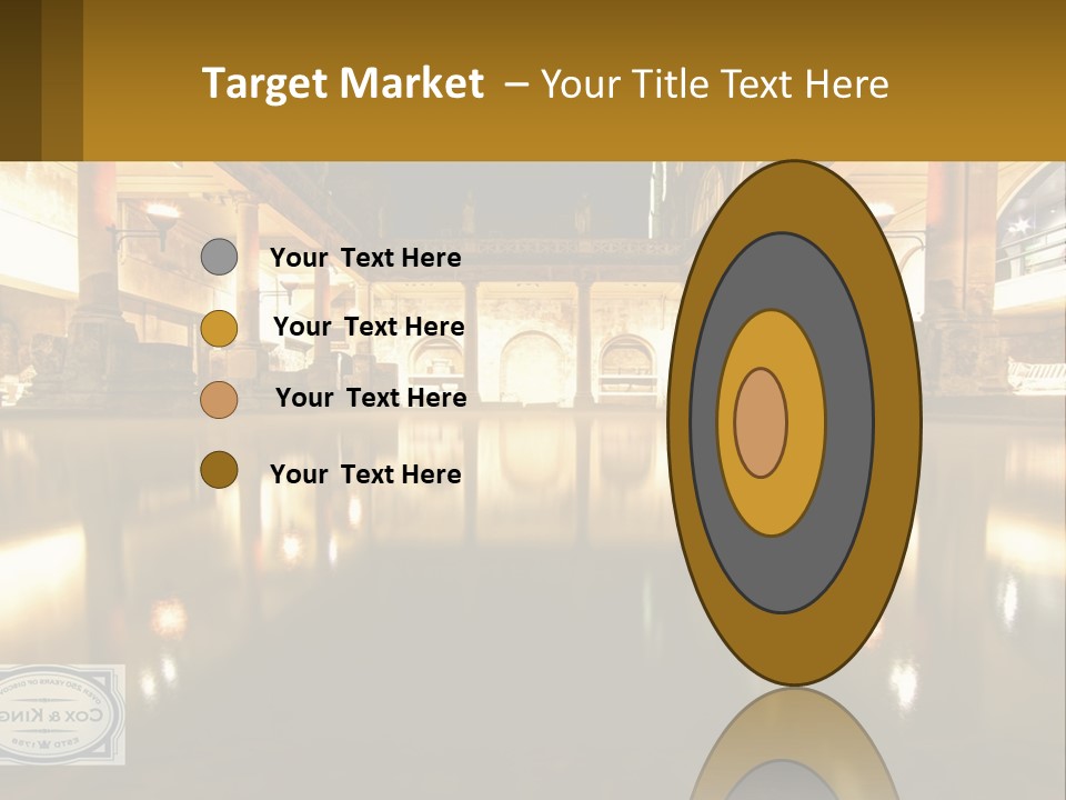 A Large Building With A Pool In The Middle Of It PowerPoint Template