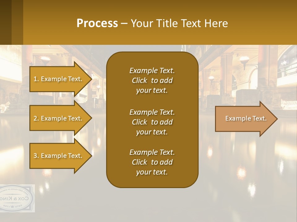 A Large Building With A Pool In The Middle Of It PowerPoint Template
