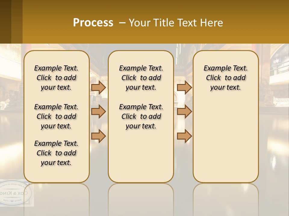 A Large Building With A Pool In The Middle Of It PowerPoint Template