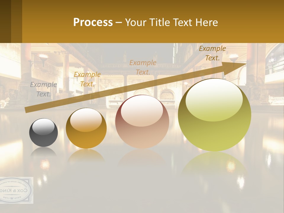 A Large Building With A Pool In The Middle Of It PowerPoint Template