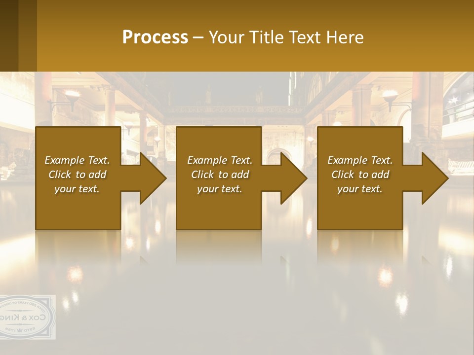 A Large Building With A Pool In The Middle Of It PowerPoint Template