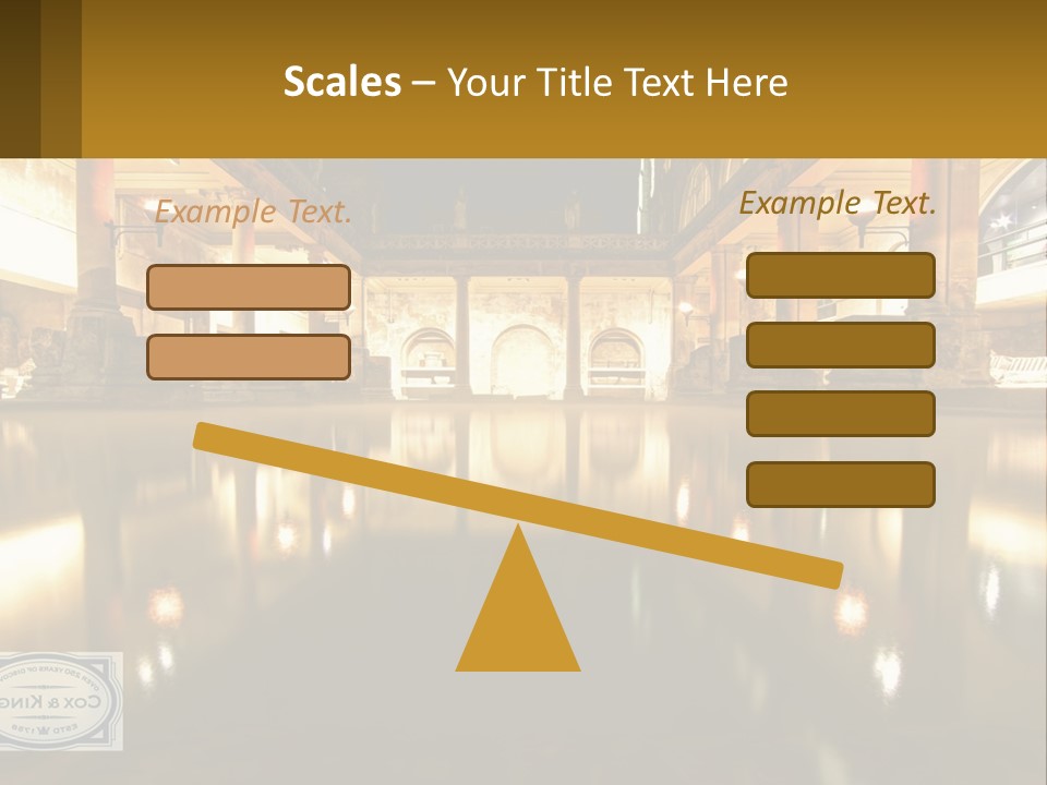A Large Building With A Pool In The Middle Of It PowerPoint Template
