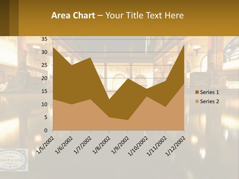 A Large Building With A Pool In The Middle Of It PowerPoint Template