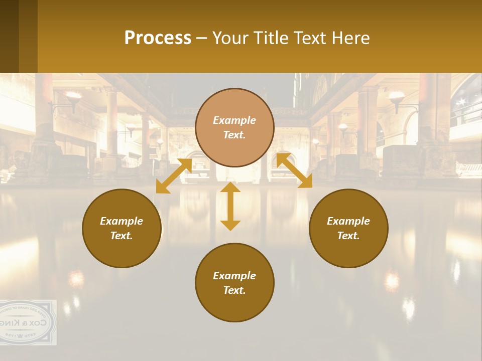 A Large Building With A Pool In The Middle Of It PowerPoint Template
