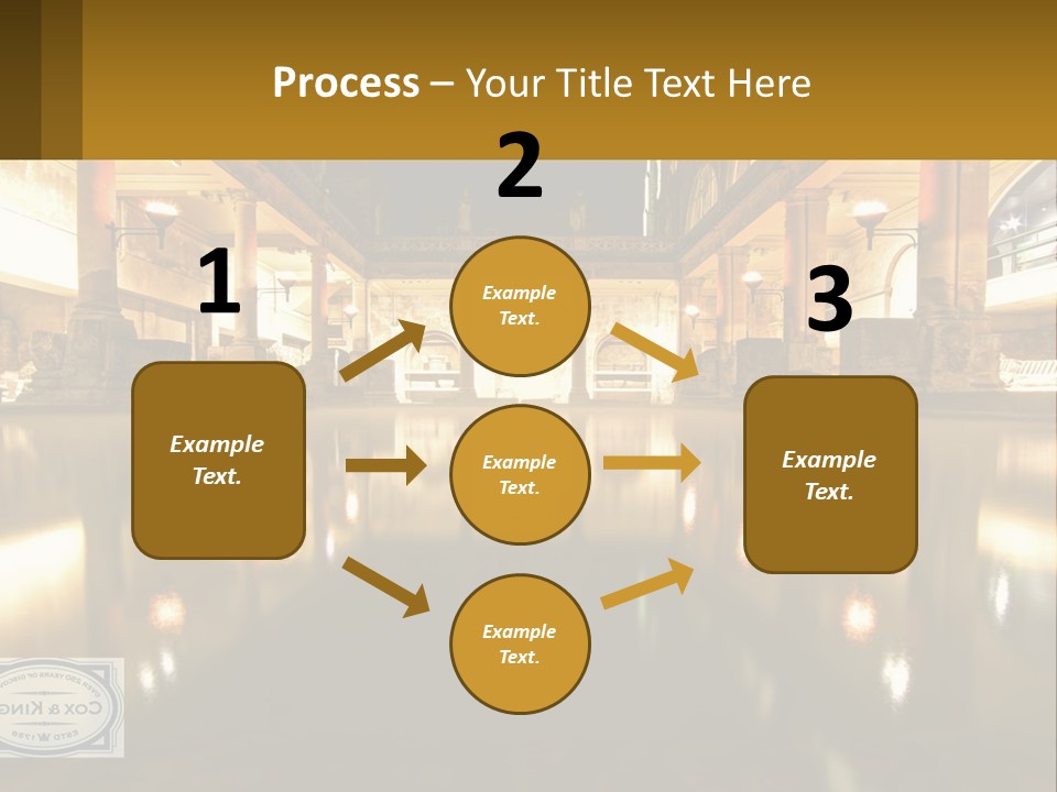 A Large Building With A Pool In The Middle Of It PowerPoint Template