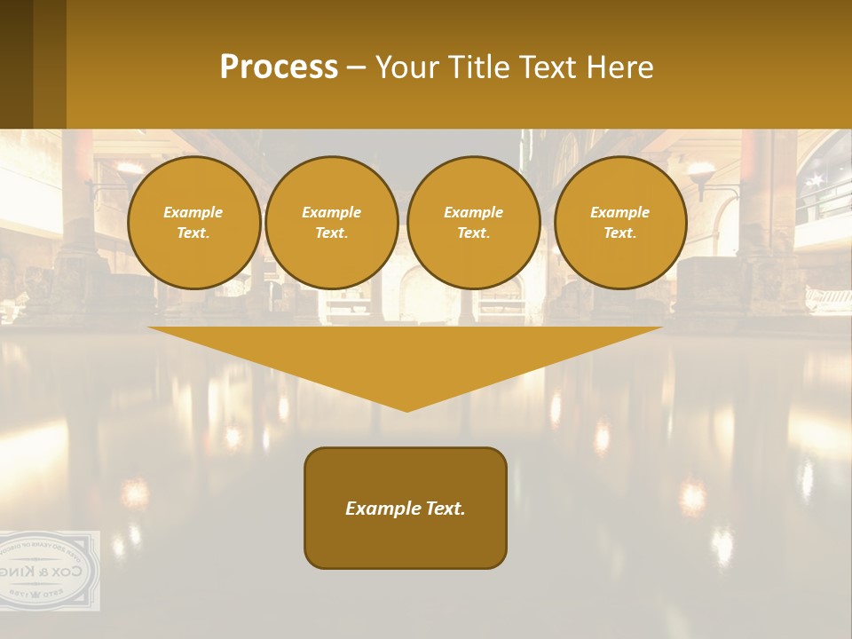 A Large Building With A Pool In The Middle Of It PowerPoint Template