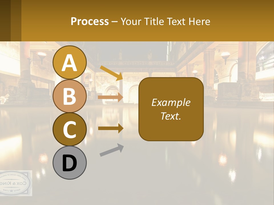 A Large Building With A Pool In The Middle Of It PowerPoint Template