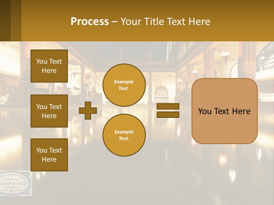 A Large Building With A Pool In The Middle Of It PowerPoint Template