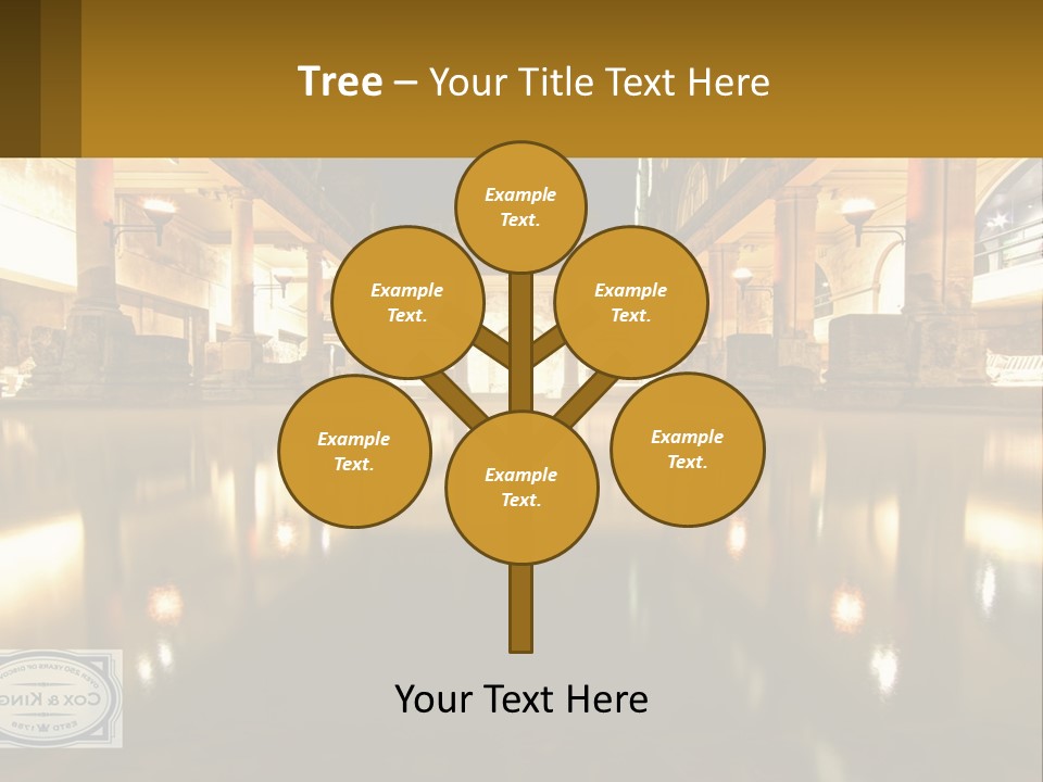 A Large Building With A Pool In The Middle Of It PowerPoint Template