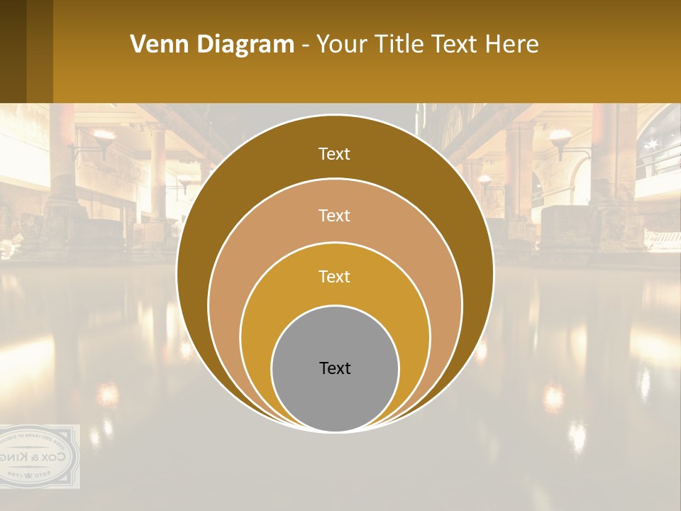 A Large Building With A Pool In The Middle Of It PowerPoint Template
