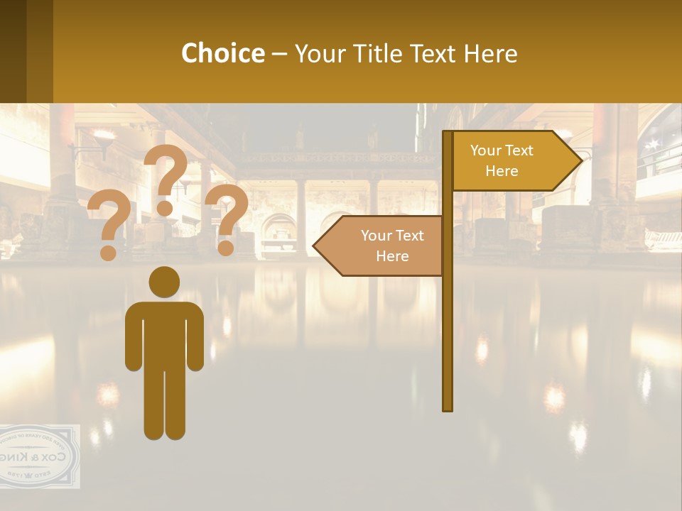 A Large Building With A Pool In The Middle Of It PowerPoint Template