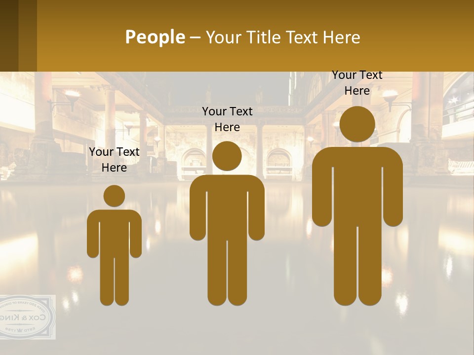 A Large Building With A Pool In The Middle Of It PowerPoint Template