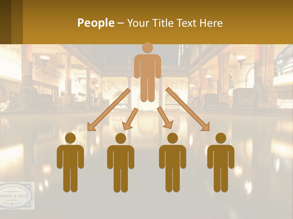 A Large Building With A Pool In The Middle Of It PowerPoint Template