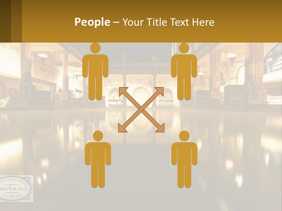 A Large Building With A Pool In The Middle Of It PowerPoint Template