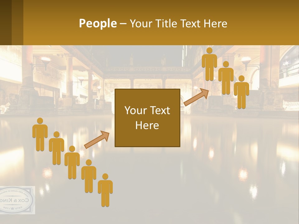 A Large Building With A Pool In The Middle Of It PowerPoint Template