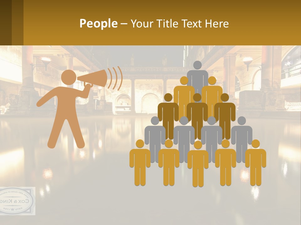 A Large Building With A Pool In The Middle Of It PowerPoint Template