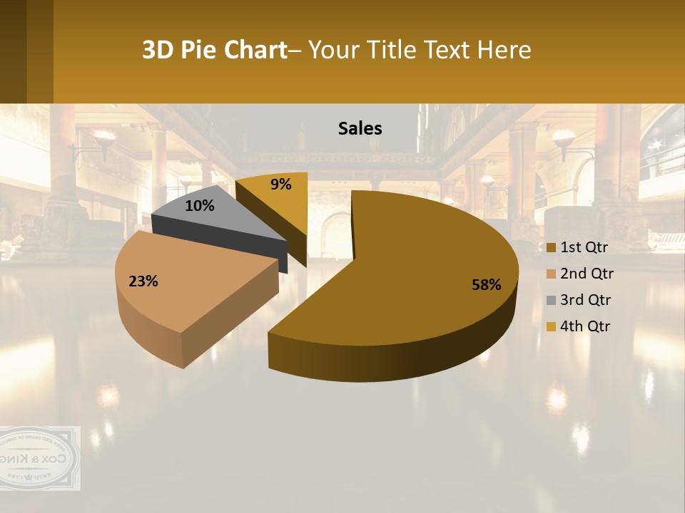 A Large Building With A Pool In The Middle Of It PowerPoint Template