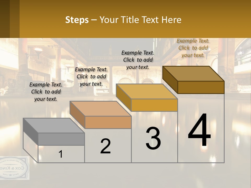 A Large Building With A Pool In The Middle Of It PowerPoint Template