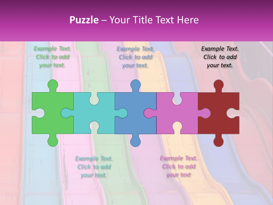 A Bunch Of Colorful Plastic Chairs In A Row PowerPoint Template