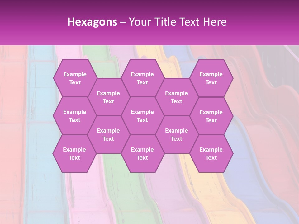 A Bunch Of Colorful Plastic Chairs In A Row PowerPoint Template