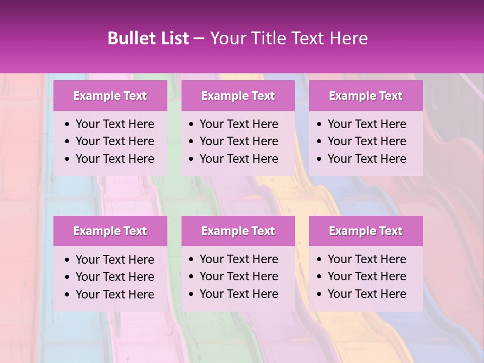A Bunch Of Colorful Plastic Chairs In A Row PowerPoint Template