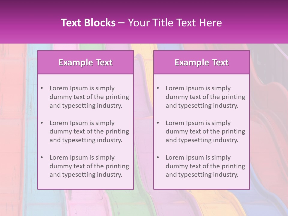 A Bunch Of Colorful Plastic Chairs In A Row PowerPoint Template